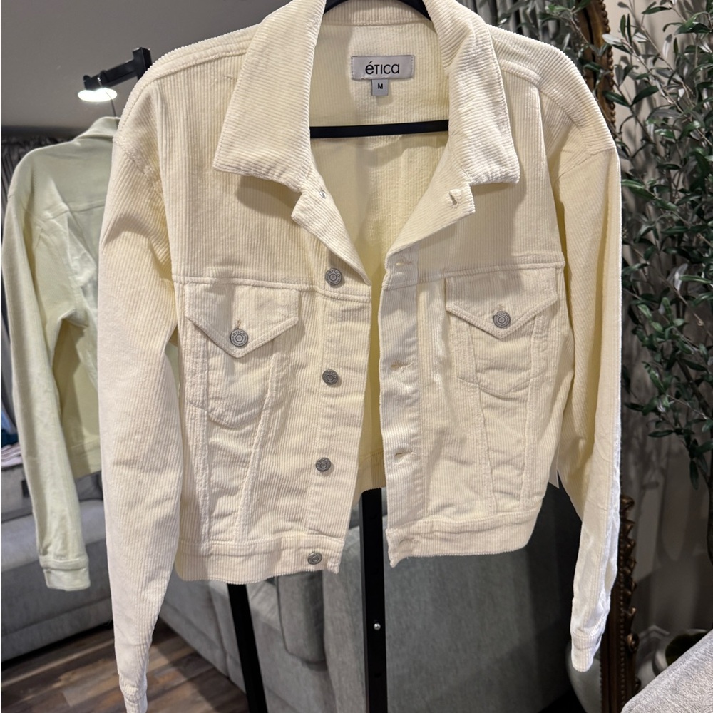 Etica Cream Corduroy Jacket Classic Style